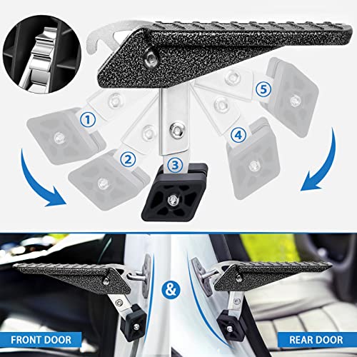 Universal Car Door Step for Car Roof Access (White Black)