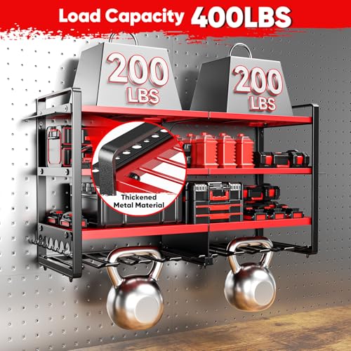Upgrade Large power tool organizer Wall Mount (Red)
