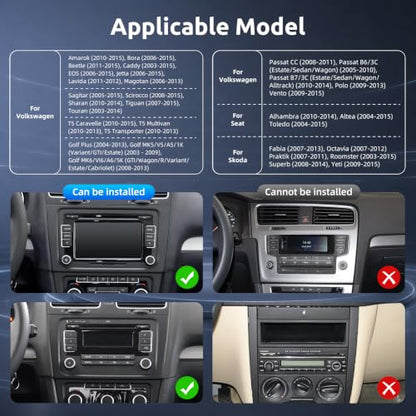 4+64G Android 15 Car Radio Wireless CarPlay Android Auto for VW 5 6