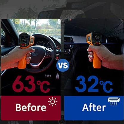 Funny Skull Car Sun Shade Windshield Sunshade Umbrella Foldable (57X31 Inch / Color-SKULL2)