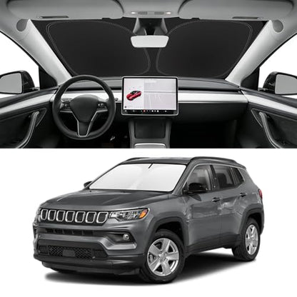 Custom Fit Windshield Sun Shade for Jeep Compass 2017 (for 2017-2025 Jeep Compass)