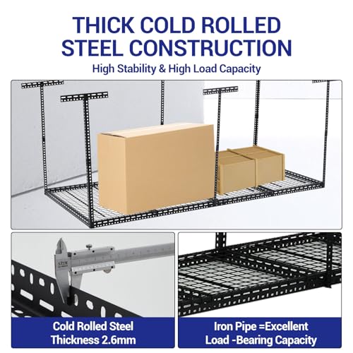 Overhead Garage Storage Rack 4x8 FT (4x8ft - 660lbs Load)