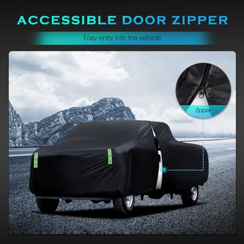 Truck Car Cover Waterproof All Weather Full Outdoor Pickup Cover Rain UV Protection (T5 Fit Truck Length 251 to 266 inch)