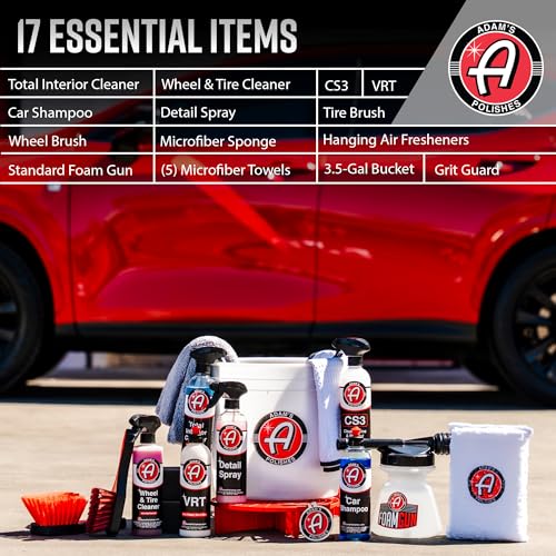 Adam's Essential Car Wash Kit (Essential (17-Item))