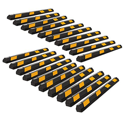 Parking Stopper for Garage Heavy Duty Rubber Parking Curb Stops 72” Garage Parking Stops 20 (20-Pack)