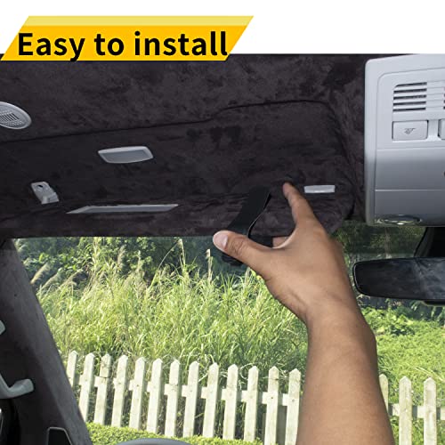 Magnetic Leather Sunglasses Holder for Car (Black)