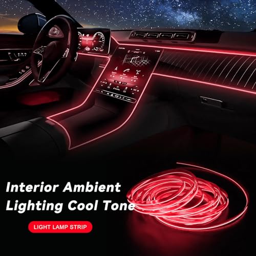 EL Wire Interior Car LED Strip Lights (Red)
