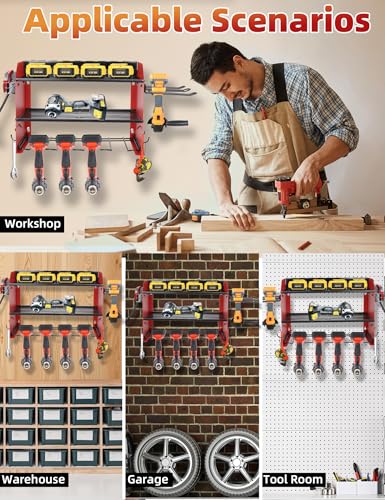 Power Tool Organizer wtih Charging Station (Red)