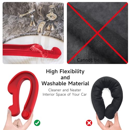 Car Seat Gap Filler Organizer 2Pack Soft Foam 3IN1 Multifunctional (Red / Most Cars – Standard)