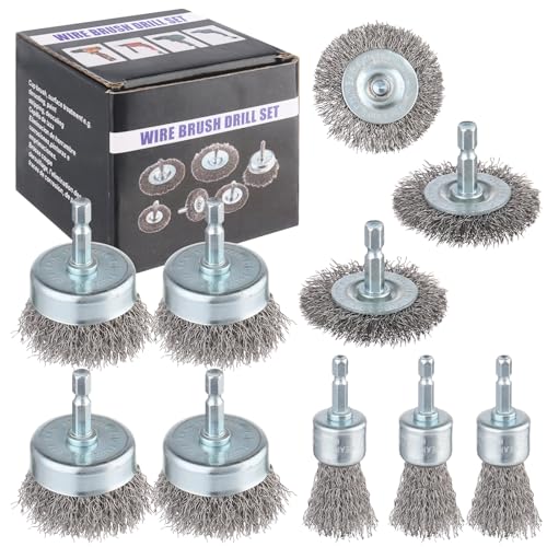 10 Pack Carbon Steel Wire Wheel Brush