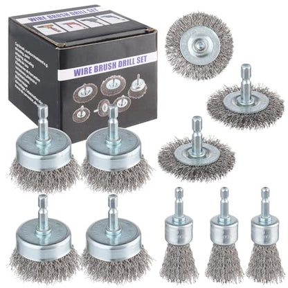 10 Pack Carbon Steel Wire Wheel Brush