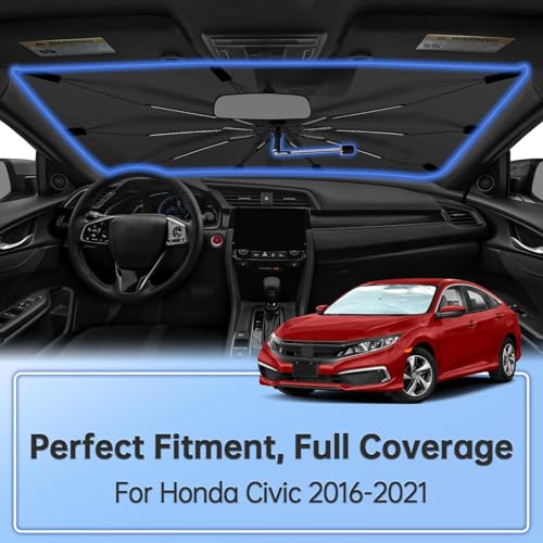 Windshield Sun Shade Umbrella for Honda Civic 2016 (for Honda Civic 2016-2021)