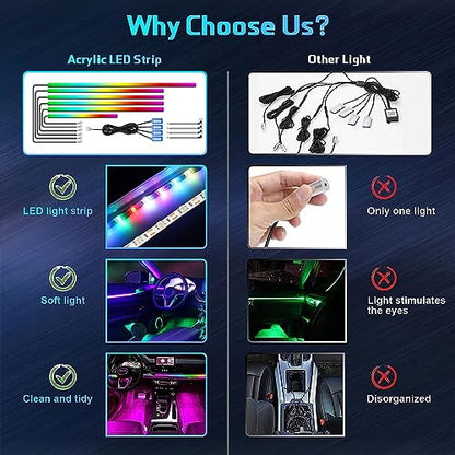 Dreamcolor Acrylic Interior Car Lights (dreamcolor 14 lights)