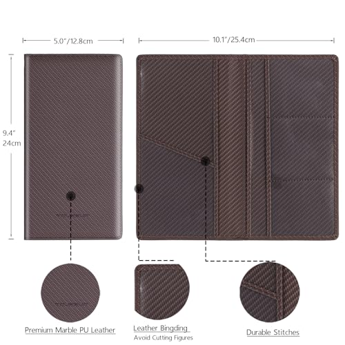 Car Registration & Insurance Card Holder (Carbon Coffee)