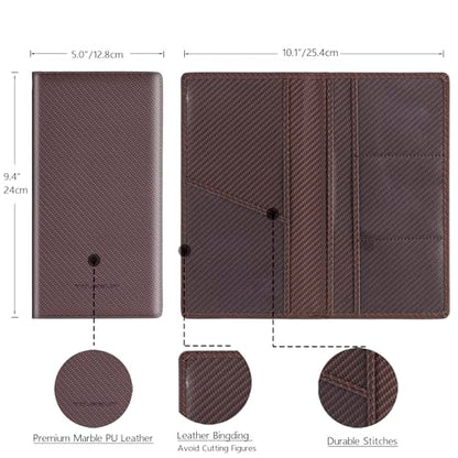 Car Registration & Insurance Card Holder (Carbon Coffee)