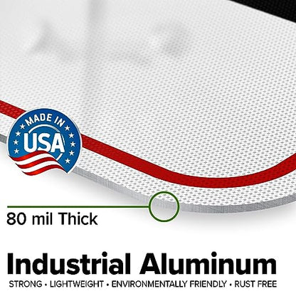 Custom Sign Custom Sign for Business (Header - Horizontal / 12x18 - Aluminum Reflective)