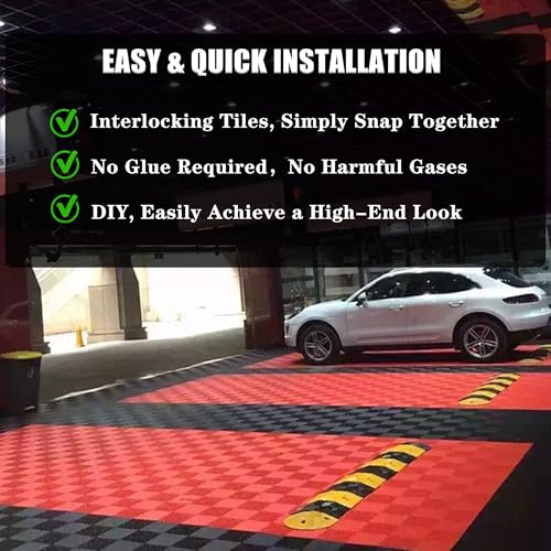 Interlocking Garage Floor Tiles (Grey / 16"L x 16"W x 0.7"Th)