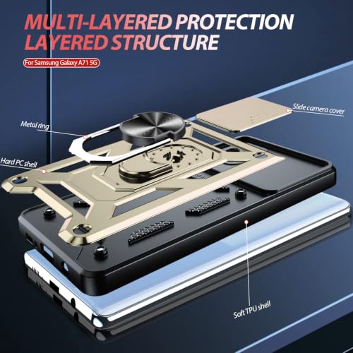for Samsung Galaxy A71 Case (Samsung Galaxy A71 5G(6.7") / Gold)