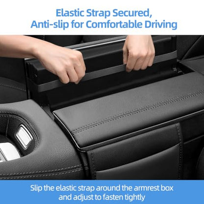 Leather Center Console Armrest Covers for 2020 (for 2020-2026 GLE-Black)