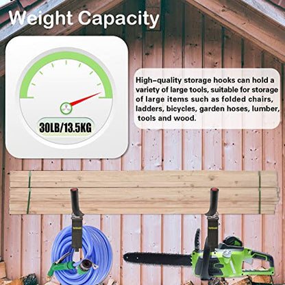 6 Pack Garage Hooks Heavy Duty (7 Inch- 6 Set)