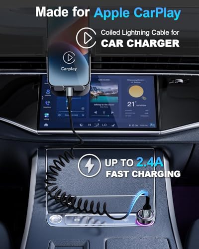 USB to Lightning Cable for Car 6FT (6FT / USB A to Lightning)