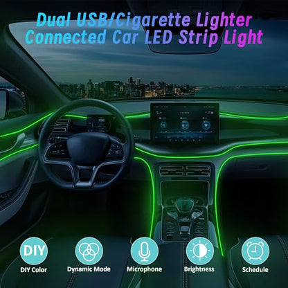 Interior Car LED Strip Lights with Wireless APP