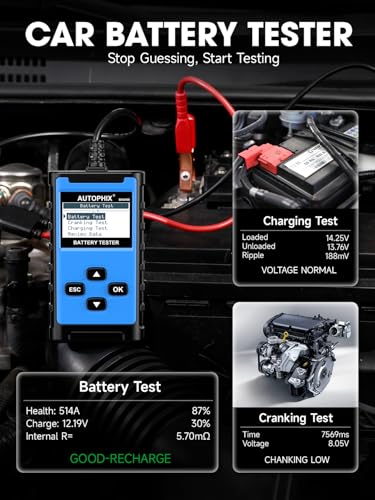 BAS100 12V 24V Car Battery Tester (Sky Blue)