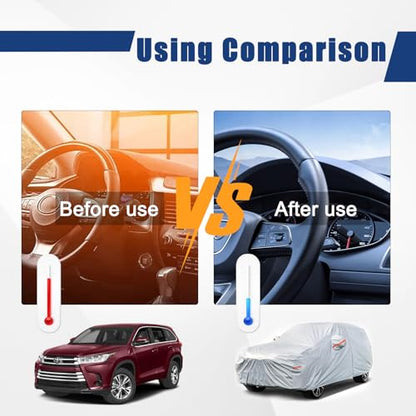 6 Layers SUV Car Cover Custom Fit for Toyota Highlander (LM-Silver / 89. Custom Fit Toyota Highlander)