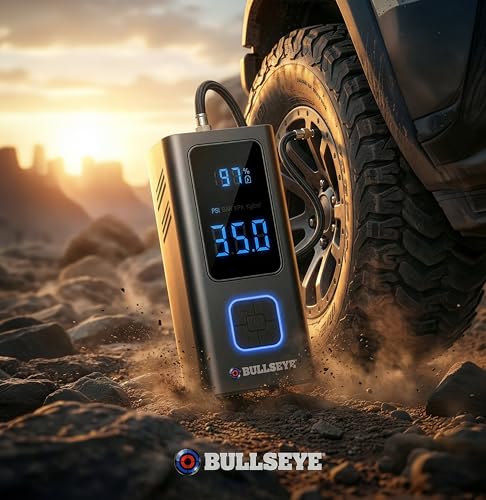 POCKET AIR PRO Tire Inflator Portable Air Compressor by Bullseye Pro for Tires (Pocket Air PRO)
