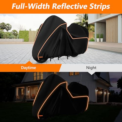Motorcycle Cover for Harley Davidson Ultra Limited withTrunk Models (Black / for Ultra Limited)