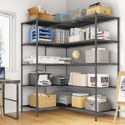70.8H Wire Shelving Rack (13.78"D x 52.36"W x 70.8"H)