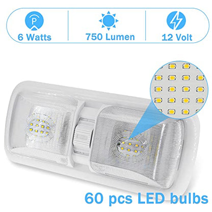 12V RV Led Interior Lights 750 Lumens (2 pcs(square))