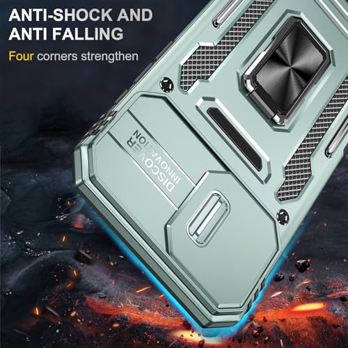 Phone Case for i Phone 16 Plus Case with Stand & Camera Cover (iPhone 16 Plus 【6.7 inch】 / Alpine Green)