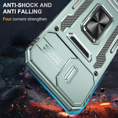 Phone Case for i Phone 16 Plus Case with Stand & Camera Cover (iPhone 16 Plus 【6.7 inch】 / Alpine Green)