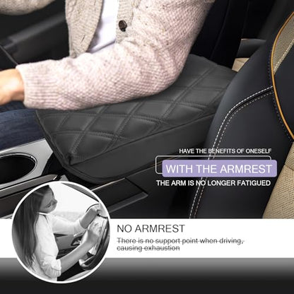 Center Console Cover Compatible with 2025 2026 Equinox Accessories Armrest Cover Center Console Pad 2025 2026 Equinox LT (2025 2026 Equinox Thick Black C)