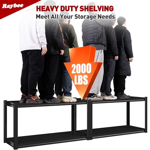 40" W Storage Shelving with Steel Panels for Garage Basement Shed