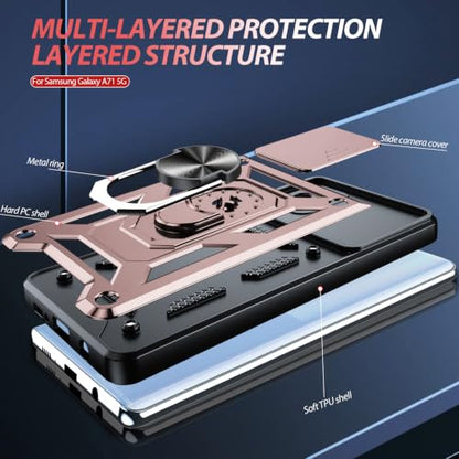 for Samsung Galaxy A71 Case (Samsung Galaxy A71 5G(6.7") / Rose Gold)
