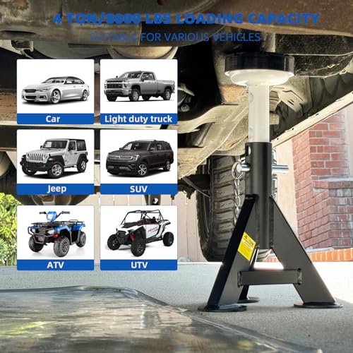 HKTE 4 Ton Jack Stands for Cars (JACK STANDS 8000LB)