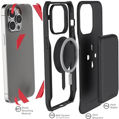 Exec iPhone 15 Pro Max Wallet Case (iPhone 15 Pro Max / Black)