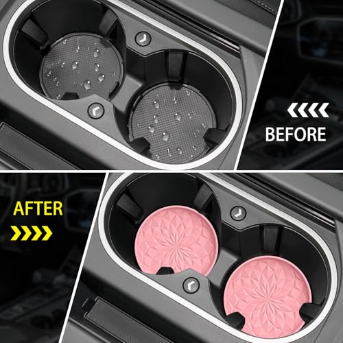 Car Coasters for Cup Holders [4 Pack] (4pack-pink)