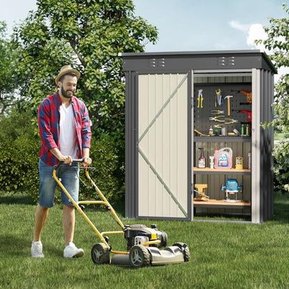 5' x 3' Outdoor Storage Shed (Dark Gray / 5' x 3')