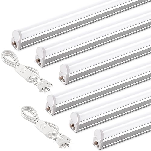 T5 4FT LED Shop Light (6500k Super Bright White / 4 Feet-2 Power Cords)