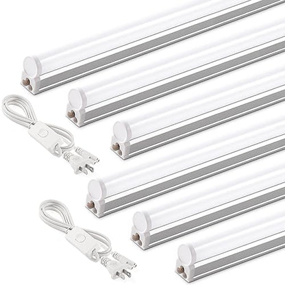 T5 4FT LED Shop Light (6500k Super Bright White / 4 Feet-2 Power Cords)