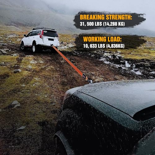 3" x 30' Recovery Tow Strap Lab Tested 31 (3in x 30ft Tow Strap / Straps)