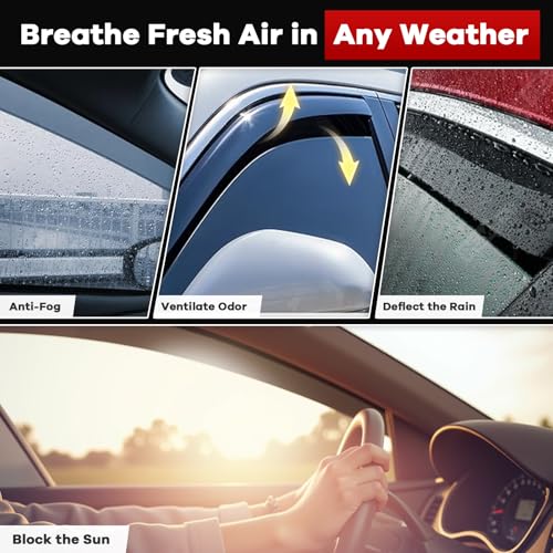 in Channel Window Rain Guards for Toyota Tundra Crew Max 2007 (For 2007-2021 Tundra Crew Max)