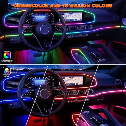 Interior Car LED Strip Lights (2 Pieces)