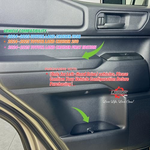 For 2026 2025 2024 Toyota Land Cruiser 1958 LC250 Prado Accessories (Car Door Organizer Storage Box)