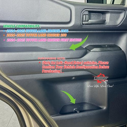 For 2026 2025 2024 Toyota Land Cruiser 1958 LC250 Prado Accessories (Car Door Organizer Storage Box)