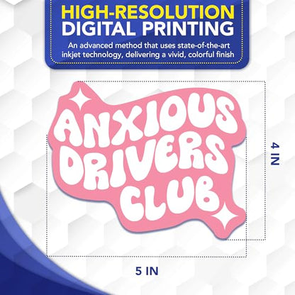 Anxious Drivers Club 4x5 Inches Funny Car Magnet (Anxious Drivers Club)
