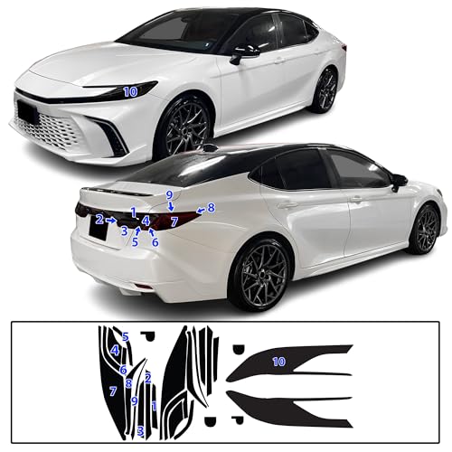 Full Headlight Taillight Tint Kit Compatible with Toyota Camry 2025 (Full Kit / Dark Smoke)